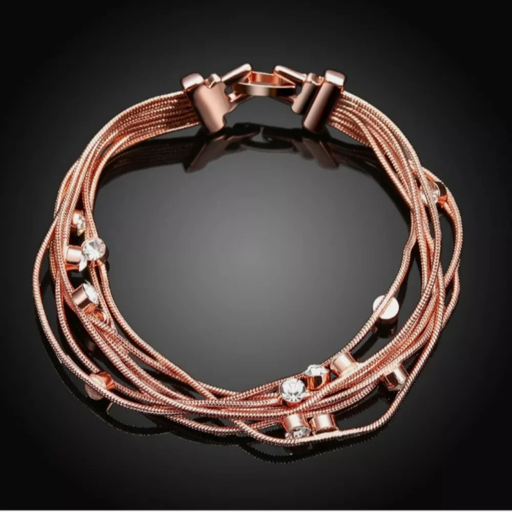 Rose Gold Bracelet +FREE Earrings